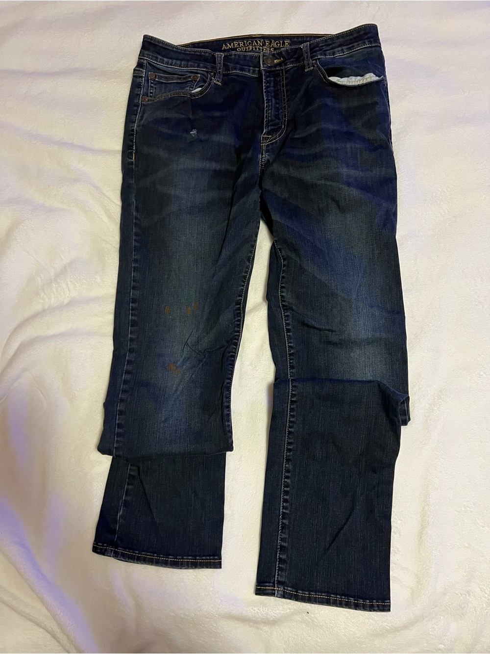 American Eagle Outfitters Men’s Dark Indigo Straight Jeans